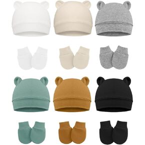Cute Baby Mittens Newborn, No Scratch Baby Boy Mittens, Baby Girl Hat Gloves for Toddlers, Infant, Newborn