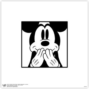Trends International Gallery Pops Disney Mickey Mouse - Mickey Expressions - Nervous Wall Art Wall Poster, 12" x 12", Black Framed Version
