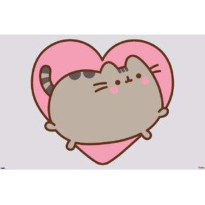Trends International Pusheen - Heart Wall Poster, 34L x 22.4W, Unframed Version