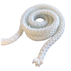 Rope Seal - Fiberglass Knitted Rope 1" x 8 feet, Soft Silky Easy Install, Stove Boiler Furnace Oven Kiln Door Seal Gasket