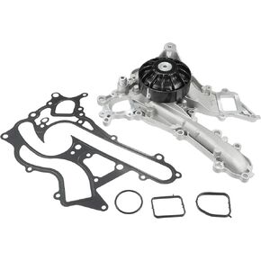 Water Pump, Front 31x9cm Engine Water Pump with Gasket and Rubber Ring Kit No.2762000801 for Mercedes-Benz C400 2015 Silver Tone, 1 Set