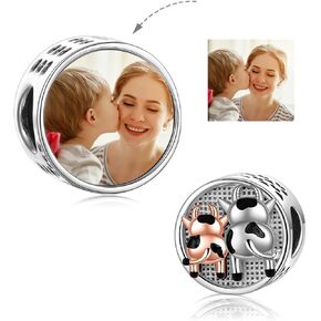 925 Sterling Sliver Rabbit/Elephant/Angel/Cow Charm Bead fit Pandora Bracelet Necklace Charm Jewelry Gift for Women Daughter Friends