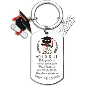 Graduation Gifts Class Of 2025 Unique Graduation Keychain Gifts For Him Her College High School Masters Degree Graduation Gifts Inspirational You Did It Keyring Present For Graduates