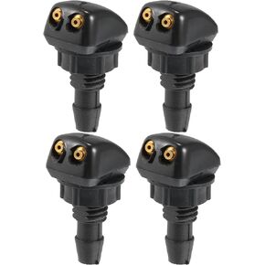 ACROPIX Universal Windshield Washer Nozzle Windshield Sprayer Nozzle Black - Pack of 4
