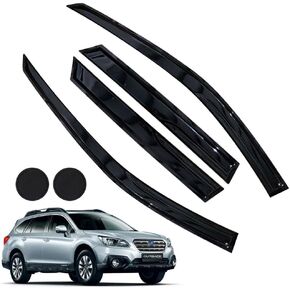Rain Guards for 2020-2024 Subaru Outback, Tape-on Side Window Deflectors for Subaru Outback, Window Visors for Subaru Cars,for Subaru Car Accessories 4 Rain Guards ＆ 2 Car Coasters