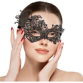 Masquerade Mask for Women Lace Mask for Venetian Halloween Mardi Gras Party Costume