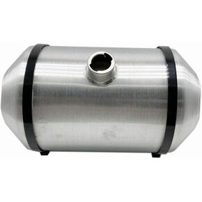JSD 6.25 Gallons 10" x18" Spun Aluminum Gas Tank / Fuel tank Center Fill 1/4" NPT Outlet