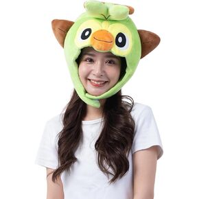 SAZAC Premium Pokemon Grookey Kigurumi Hat - Beanie for Adults, Perfect for Halloween & Cosplay, Cozy & Warm with Strap - Luxurious Anime Cap