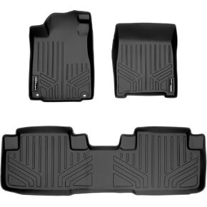 SMARTLINER Custom Fit Floor Mats 2 Row Liner Set Black for 2012-2016 Honda CR-V - All Models