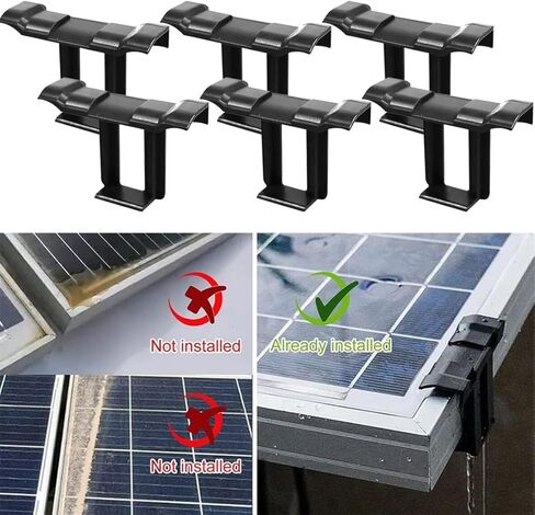 لوحة طاقة شمسية لتصريف المياه مقاطع PV وحدة تنظيف مقاطع لوحة ضوئية دليل المياه المشبك السيارات إزالة المياه الراكدة 35 مللي متر 12 قطعة in Kuwait