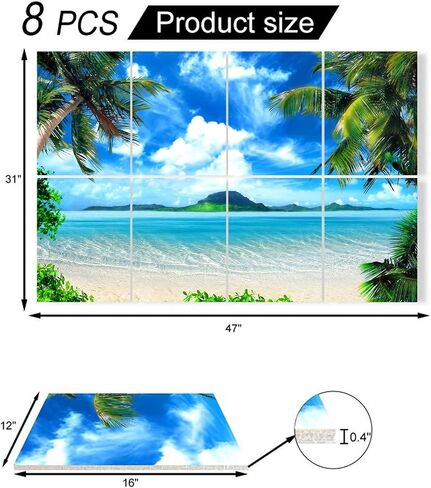 YPY Acoustic Panels Art Soundproof Panels: Vintage World Map Print Acoustic Panels Decorative Sound Absorbing Panels for Office Recording Studio Room,12" x 12",Set of 6 in Kuwait
