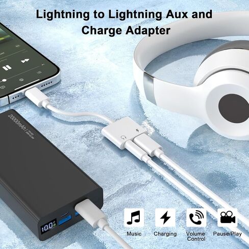 [MFi Certified] Headphone Adapter for iPhone 16 15, 2 Pack USB Type C to Aux Audio Jack with 60W PD Fast Charging Dongle Adapter for iPhone 16/16 Plus/16 Pro/16 Pro Max/15/15 Plus/15 Pro/15 Pro Max in Kuwait
