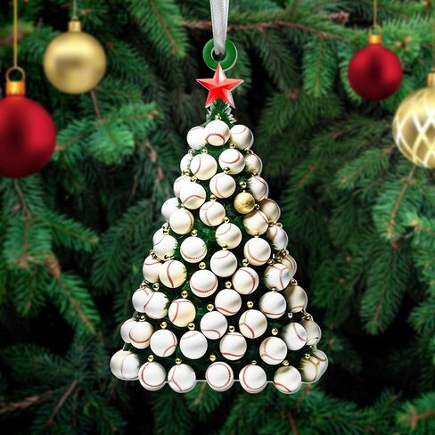 Baseball Ornaments For Christmas Tree, Baseball Christmas Ornaments, Baseball Ornaments For Boys - Sports Ornaments For Christmas Tree, Christmas Ornaments For Boys - Baseball Christmas Tree Ornaments in Saudi Arabia