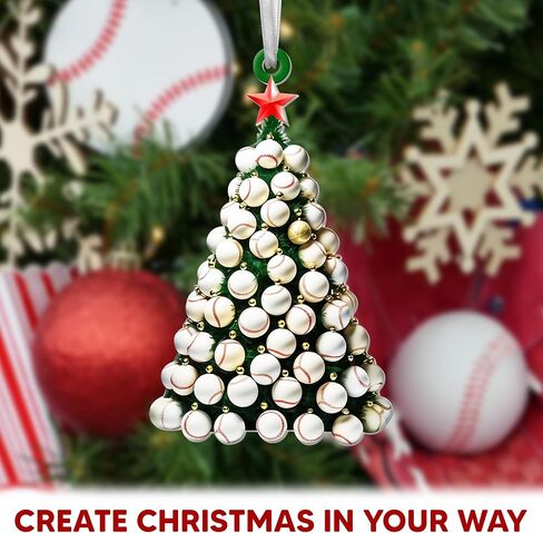 Baseball Ornaments For Christmas Tree, Baseball Christmas Ornaments, Baseball Ornaments For Boys - Sports Ornaments For Christmas Tree, Christmas Ornaments For Boys - Baseball Christmas Tree Ornaments in Saudi Arabia