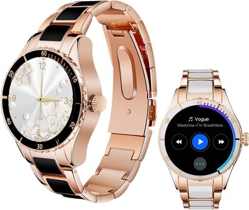 Smart Watches for Women (Answer/Make Calls), 1.28" Fitness Tracker Watch with Heart Rate/Blood Pressure/SpO2/Sleep Monitor, Smart Watch for Android Phones and iPhone-Rose Gold in Saudi Arabia