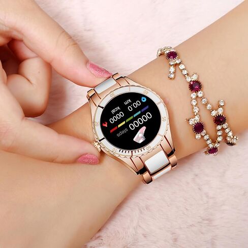 Smart Watches for Women (Answer/Make Calls), 1.28" Fitness Tracker Watch with Heart Rate/Blood Pressure/SpO2/Sleep Monitor, Smart Watch for Android Phones and iPhone-Rose Gold in Saudi Arabia