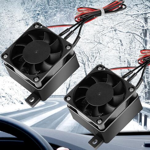 Nezyo PTC Car Fan Air Heater, 12v 100w Energy Saving PTC Car Air Heater Constant Temperature Heating Element PTC Heater with Heating and Fan Modes for Home, Small Space, Air Conditioner(2 Pcs) in Kuwait