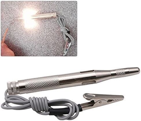 Silver 6V 12V 24V Auto Car Motorcycle Circuit Tester Gauge Test Voltmeter Circuit Testers Tools and Home Improvement in Saudi Arabia
