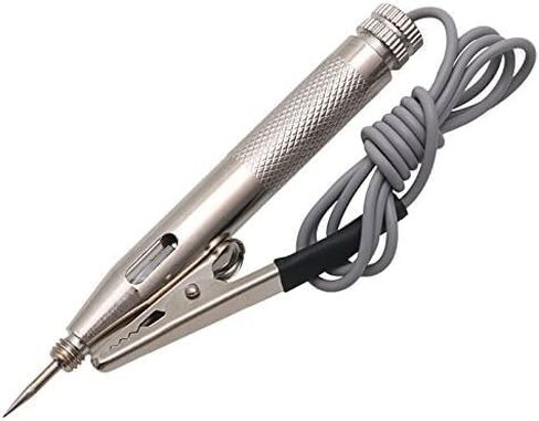 Silver 6V 12V 24V Auto Car Motorcycle Circuit Tester Gauge Test Voltmeter Circuit Testers Tools and Home Improvement in Saudi Arabia