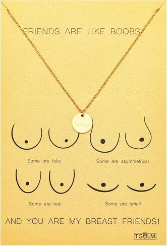 Dainty Friends Like Boobies Breast Necklace for BFF Womens Best Friend Gift in Kuwait