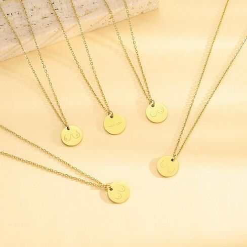 Dainty Friends Like Boobies Breast Necklace for BFF Womens Best Friend Gift in Kuwait