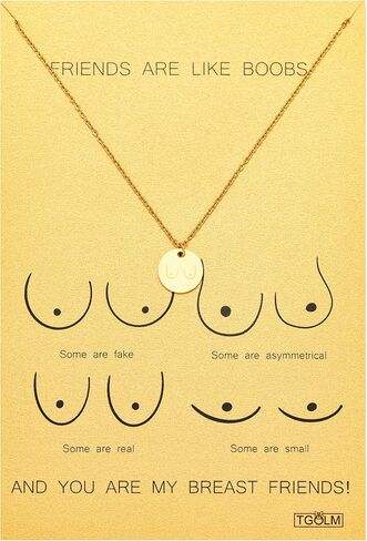 Dainty Friends Like Boobies Breast Necklace for BFF Womens Best Friend Gift in Kuwait