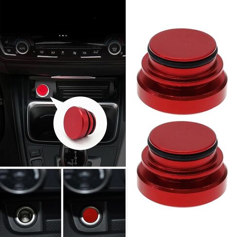 The Lord of the Tools 2PCS 12V Aluminum Cigarette Lighter Socket Cover Cap Waterproof Dustproof Plug for Car Truck SUV Boat Yacht Automotive Accessories Red in Kuwait