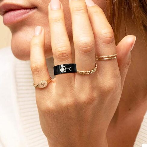 Funny Doodle Matching Rings for Best Friends,Couples Promise Rings for Him and Her Stainless Steel Funny Finger Ring Jewelry Gift in Saudi Arabia