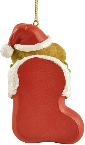 Cici & Jimmy Black Labrador Retriever with Santa Hat in Christmas Sock Dog Ornaments for Christmas Tree in Saudi Arabia