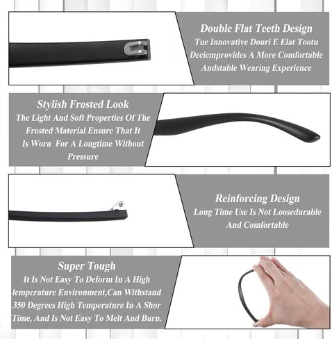 Glasses Repair Kit with Screws, Ymapinc Portable Eyeglass Screwdriver, 2pcs Universal Eyeglass Legs, Black, Includes Nose Pads and Screws, Glasses Arm Replacement Accessories in Kuwait