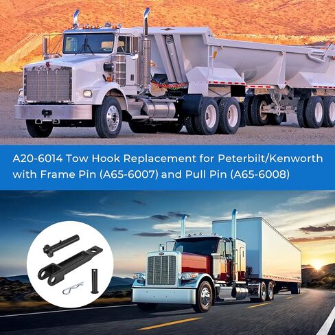 استبدال خطاف سحب واحد A20-6014 لـ Peterbilt/Kenworth يتضمن دبوس سحب (A65-6008) ودبوس الإطار (A65-6007) in Saudi Arabia
