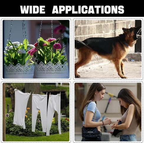 50 ft Stainless Steel Hanging Chain Metal Chain Link Light Duty Chain Utility Chain Jack Chain for Home Outdoor Camping Hanging, Thickness 0.08 inches (2mm*15m) in Kuwait