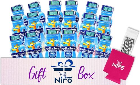 Niro Assortment | PediaSure Immune Support Shake 20 Pack | 5 Bottle Of Each Flavor Strawberry, Banana, Vanilla, and Chocolate Flavors| Protein Shake For Kids | 20 Pack | Niro Beverage Sleeve Included in Saudi Arabia