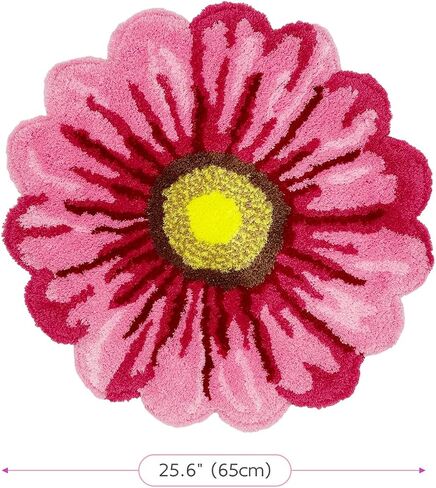 Pink Flowers Bath Rug, Floral Mat for Bathroom Cute Plant Non-Slip Floor Mats, Washable Microfiber Carpet for Living Room Home Fast Dry Area Rug in Saudi Arabia