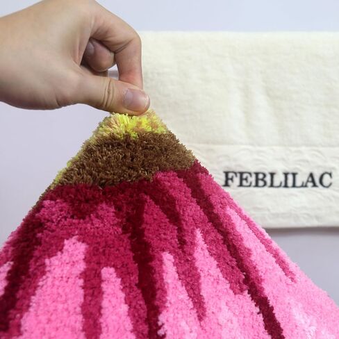 Pink Flowers Bath Rug, Floral Mat for Bathroom Cute Plant Non-Slip Floor Mats, Washable Microfiber Carpet for Living Room Home Fast Dry Area Rug in Saudi Arabia
