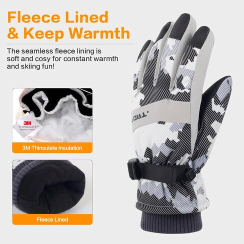 HH HOFNEN Winter Gloves Warm Ski Gloves 3M Thinsulate Snow Gloves Waterproof Windproof Touchscreen Cold Weather Snowboard Gloves for Mens Women in Kuwait