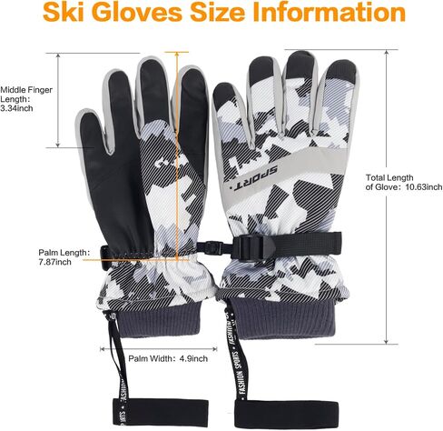 HH HOFNEN Winter Gloves Warm Ski Gloves 3M Thinsulate Snow Gloves Waterproof Windproof Touchscreen Cold Weather Snowboard Gloves for Mens Women in Kuwait