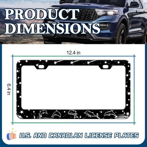 Black Red License Plate Frames- 2 Pack 4 Holes Blood Vessel Aluminum Metal License Plate Holder Covers, Rust-Proof Waterproof Car Decorative Tag Frames for Standard US 12x6 Inch in Kuwait