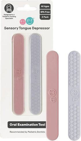 ezpz Baby-Led Toothbrush (3 Months + Sage) - 100% Silicone Infant Toothbrush with Sensory Bumps - Cleans Gums+New Teeth - Improves Hand to Mouth Coordination+Self-Feeding Skills - 1 Count (Pack of 1) in Kuwait