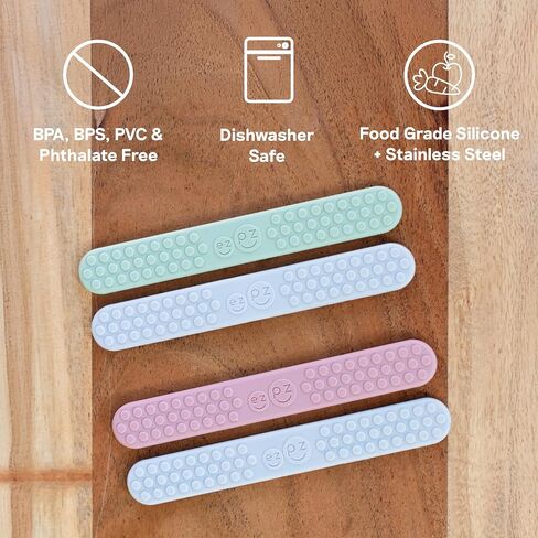 ezpz Baby-Led Toothbrush (3 Months + Sage) - 100% Silicone Infant Toothbrush with Sensory Bumps - Cleans Gums+New Teeth - Improves Hand to Mouth Coordination+Self-Feeding Skills - 1 Count (Pack of 1) in Kuwait