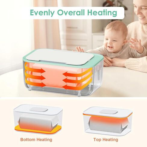 Baby Wipe Warmer Diaper Warmer Baby Wet Wipes: Wipes warmer for Baby with Even Overall Heating & Large Capacity Infant Wipes Warmer for Newborn Wet Napkin Warmer for Bathroom Wipes Towel Warmer(White) in Saudi Arabia