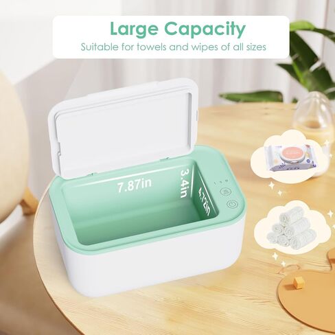 Baby Wipe Warmer Diaper Warmer Baby Wet Wipes: Wipes warmer for Baby with Even Overall Heating & Large Capacity Infant Wipes Warmer for Newborn Wet Napkin Warmer for Bathroom Wipes Towel Warmer(White) in Saudi Arabia