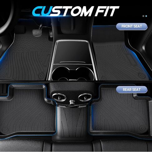 Floor Mats+Backrest Mats+Rear Upper Deck Trunk Mats Set for 2023 2024 Honda CRV (Hybrid Model), TPE All Weather Back Seat Cover Protector Accessories- Black, 7Pc in Saudi Arabia