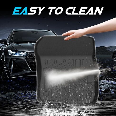 Floor Mats+Backrest Mats+Rear Upper Deck Trunk Mats Set for 2023 2024 Honda CRV (Hybrid Model), TPE All Weather Back Seat Cover Protector Accessories- Black, 7Pc in Saudi Arabia