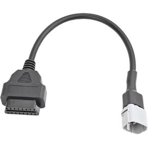 1ft 30cm 6 Pin to OBD 16 Pin Motorbike OBD II Adapter,Motorcycle OBD2 Diagnostic Cable