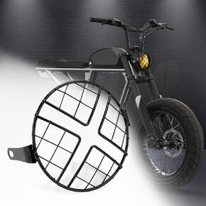 Headlight Grill Cover For Super 73, Front Headlamp Protector Headlight Guard Cover, Thickened Steel Lamp Cover for Super 73 With Headlight Bracket, For ZX LE/R BROOKLYN
