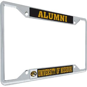Desert Cactus University of Missouri License Plate Frame Tigers MU Mizzou Metal Car Tag Holder for Front or Back of Car Officially Licensed (Alumni Black)