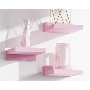 Small Floating Shelves Mini Shelves Hanging Display 5 Inch Wall Shelf for Bathroom Livingroom Bedroom,3 Pack, with 2 Types of Installation, Great for Room Decor