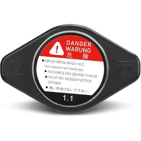 1 PC Car Radiator Reservoir Cap, Open Cooling System Overflow Water Tank System Sealing Anti-scalding Cap, Replace OEM #19045-RAA-003, for Honda Civic Accord Odyssey CRV Pilot (Black)
