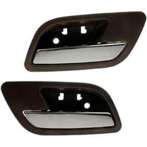 TRQ Inside Interior Black Door Handle Pair for Nissan Pickup Truck D21 Hardbody